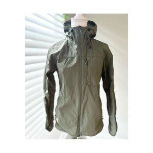 Fjallraven Olive Green Hooded Windbreaker